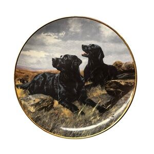 Franklin Mint Black Lab Plate “Ready to Go” by John Trickett